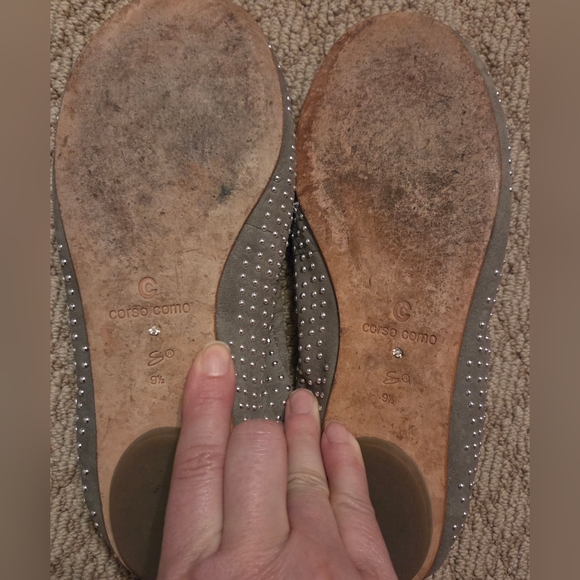 Corso Como Taupe Studded Ballet Flats | Size 9.5 (Fits Like 9) - Picture 7 of 9